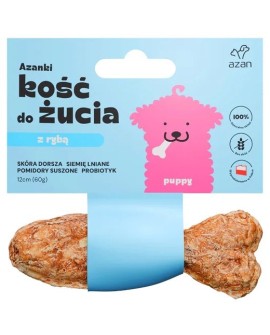 AZANKI Kość z dorszem i probiotykiem PUPPY KSZTAŁT RYBKI 12cm