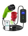 Qoltec Mobilna ładowarka do samochodu elektrycznego EV z regulacją 2w1 Typ2 | 7kW | 230V | CEE 3 PIN | Wi-fi| LCD | Przenośna |