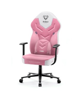 Fotel gamingowy DIABLO X-GAMER różowo-biały