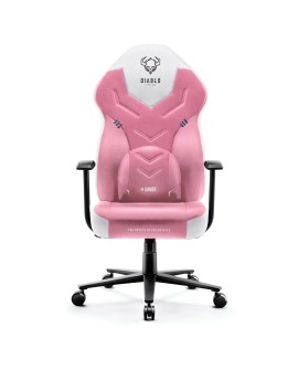 Fotel gamingowy DIABLO X-GAMER różowo-biały