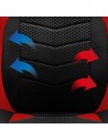 Fotel gamingowy Huzaro FORCE 2.5 Red Mesh