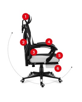 Fotel gamingowy Huzaro Combat 5.0 White