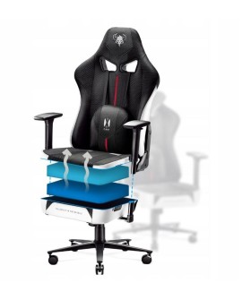 Fotel gamingowy DIABLO X-PLAYER 2.0 normal fotel biało-czarny