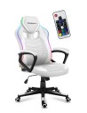 Fotel gamingowy Huzaro Force 2.5 RGB WHITE MESH