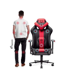 Fotel gamingowy DIABLO X-PLAYER 2.0 normal fotel antracytowo-karmazynowy