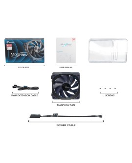 Seasonic MagFlow 1-Fan Kit Obudowa komputera Wentylator 12 cm Czarny 1 szt.