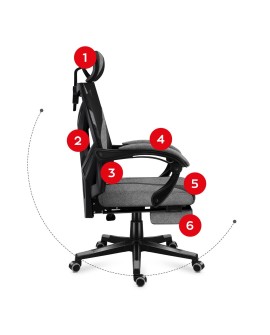 Fotel gamingowy Huzaro Combat 5.0 Grey