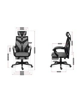 Fotel gamingowy Huzaro Combat 5.0 Grey