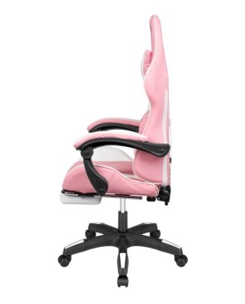 Fotel gamingowy Kruger&Matz GX-150 Biało-różowy (WYPRZEDAŻ)