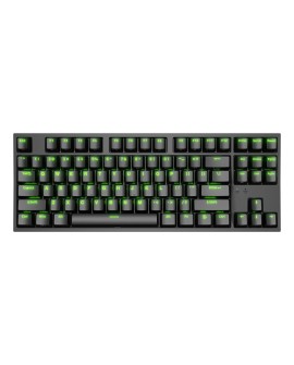 KLAWIATURA DLA GRACZY GENESIS THOR 404 TKL US PODŚWIETLENIE RGB MECHANICZNA CZARNA KAILH BOX BROWN