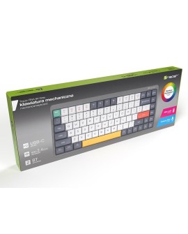 TRACER KLAWIATURA FINA 84 GREY OUTEMU RED SWITCH