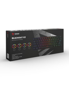 SAVIO KLAWIATURA MECHANICZNA BLACKOUT X2 OUTEMU BLUE HOT SWAP