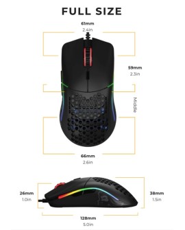 GLORIOUS MYSZ PC RACE MODEL O GAMING BLACK MATOWA