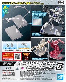 ACTION BASE 6 CLEAR COLOR MIRROR STICKERS SET