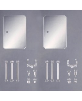 ACTION BASE 6 CLEAR COLOR MIRROR STICKERS SET
