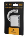 GEMBIRD GEMBIRD MULTI ADAPTER USB TYP-C (M) - USB TYP-C USB 3.0 HDMI SREBRNY