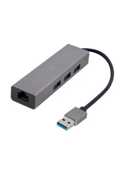 GEMBIRD ADAPTER USB-AM DO LAN GIGABIT HUB USB 3.0 X3 CZARNY