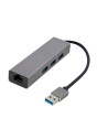 GEMBIRD ADAPTER USB-AM DO LAN GIGABIT HUB USB 3.0 X3 CZARNY