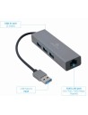 GEMBIRD ADAPTER USB-AM DO LAN GIGABIT HUB USB 3.0 X3 CZARNY