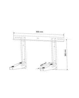 MACLEAN UCHWYT WSPORNIK DO KLIMATYZATORA DO 100KG DŁUGOŚC RAMIENIA 450MM STAL GALWANIZOWANA MC-622