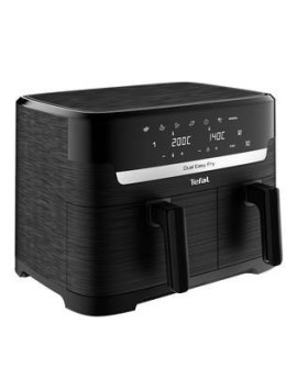 TEFAL Dual Easy Fry Essential Airfryer EY901N, 2700 W, 8.3 L, Juodas