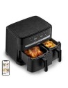 TEFAL Dual Easy Fry Essential Airfryer EY901N, 2700 W, 8.3 L, Juodas