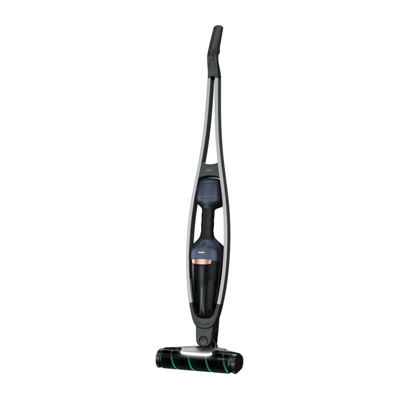 AEG QX9-1-P5IB Pionowy odkurzacz Bateria Suchy Bez worka 0,35 l Czarny, Indygo, Srebrny