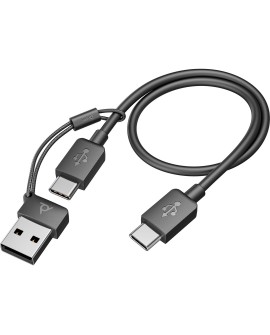 POLY Zestaw słuchawkowy Voyager Focus 2 USB-C-C + przejściówka USB-C/A