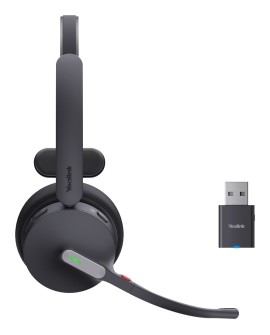 Yealink WH64 Hybrid Mono Teams Zestaw słuchawkowy Bezprzewodowy Opaska na głowę Biuro/centrum telefoniczne Micro-USB Bluetooth
