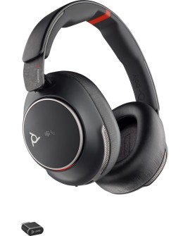 POLY Zestaw słuchawkowy Voyager Surround 85 UC z certyfikatem Microsoft Teams USB-C + przejściówka USB-C/A + podstawka ładująca