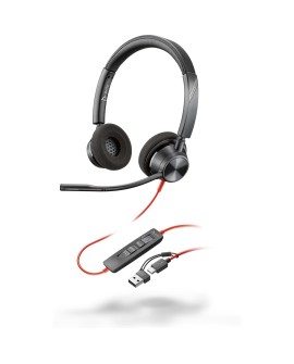 POLY Zestaw słuchawkowy Blackwire 3320 Stereo USB-C z certyfikatem Microsoft Teams + przejściówka USB-C/A