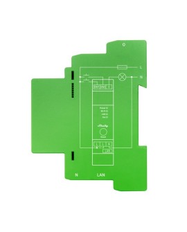 Shelly Pro Dimmer 1PM Wbudowany Ściemniacz światła Niebieski, Zielony, Szary