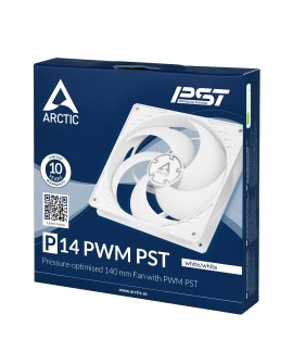 ARCTIC P14 PWM PST Obudowa komputera Wentylator 14 cm Biały