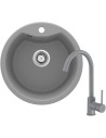 Zlewozmywak granitowy z baterią 1-komorowy ZRSBS803 5908212074916