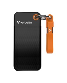 Dysk SSD zewnętrzny Verbatim Pocket SSD 1TB USB-C 3.2 Gen 2 czarny/pomarańczowy