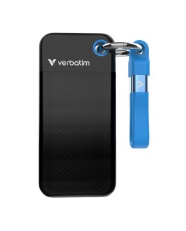 Verbatim Pocket SSD 2 TB USB Type-C 3.2 Gen 2 (3.1 Gen 2) Czarny, Niebieski