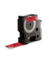 DYMO D1 - Standard Etykiety - Czarny na czerwonym - 19mm x 7m