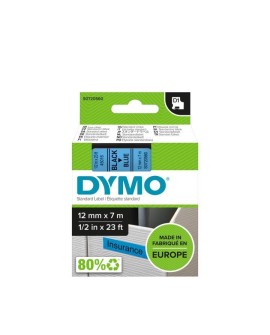 DYMO D1 - Standard Etykiety - Czarny na niebieskim - 12mm x 7m