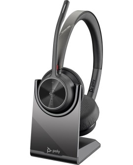 POLY Zestaw słuchawkowy Voyager 4320-M z certyfikatem Microsoft Teams + adapter BT700 + stacja ładująca