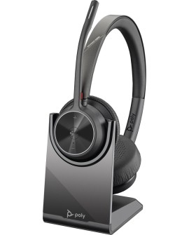 POLY Zestaw słuchawkowy Voyager 4320-M z certyfikatem Microsoft Teams + adapter BT700 + stacja ładująca