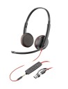 POLY Zestaw słuchawkowy Blackwire 3225 Stereo USB-C + wtyczka 3,5 mm + przejściówka USB-C/A