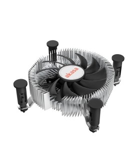 Akasa AK-CC6601EP01 system chłodzenia komputerów Procesor Radiator 7,5 cm Aluminium, Czarny 1 szt.