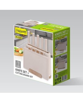 Zestaw noży i desek MR-1412-BEIGE MAESTRO