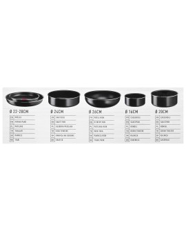 Zestaw garnków TEFAL Ingenio Easy Cook Clean 13ele. (WYPRZEDAŻ)