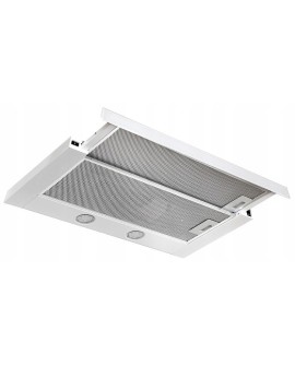 Okap teleskopowy CIARKO SL-NT 60 Glass Biały (600mm, kolor biały, front białe szkło)