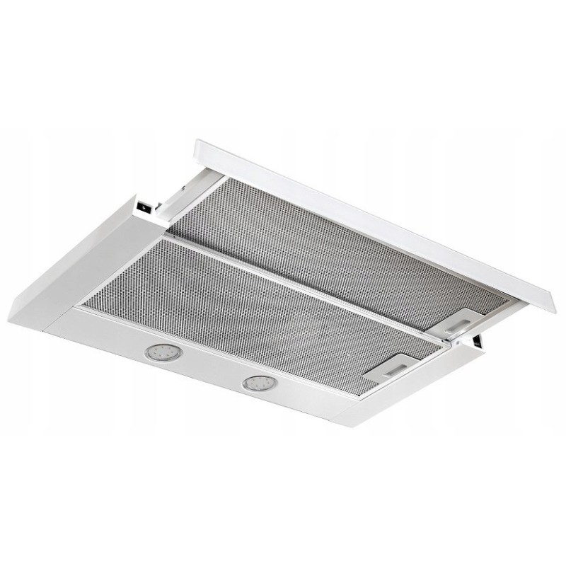 Okap teleskopowy CIARKO SL-NT 60 Glass Biały (600mm, kolor biały, front białe szkło)