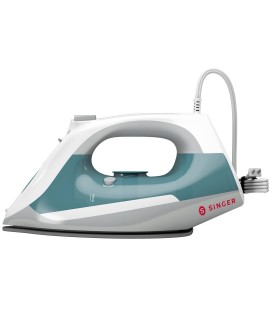 SINGER Steam Choice 1.0 Żelazko suche i parowe Płyta ceramiczna 2200 W Kolor Aqua, Biały