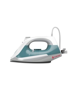 SINGER Steam Choice 1.0 Żelazko suche i parowe Płyta ceramiczna 2200 W Kolor Aqua, Biały