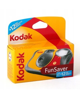 Kodak FUN SAVER Aparat fotograficzny jednorazowy z filmem kolorowym i FLASH z lampą błyskową, 400/27+12 klatek zdjęć