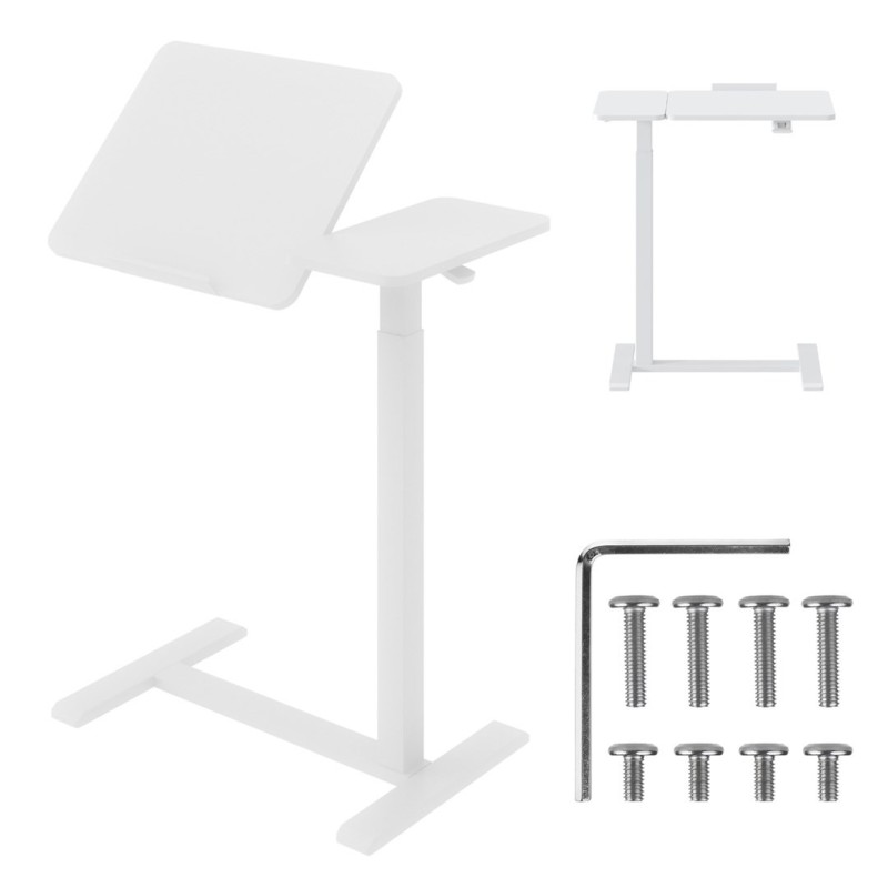 MACLEAN MOBILNE BIURKO/STAND NA LAPTOP, BIAŁE, REGULACJA WYSOKOŚCI 76-109CM, MAX. 30KG MC-120 W